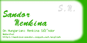 sandor menkina business card